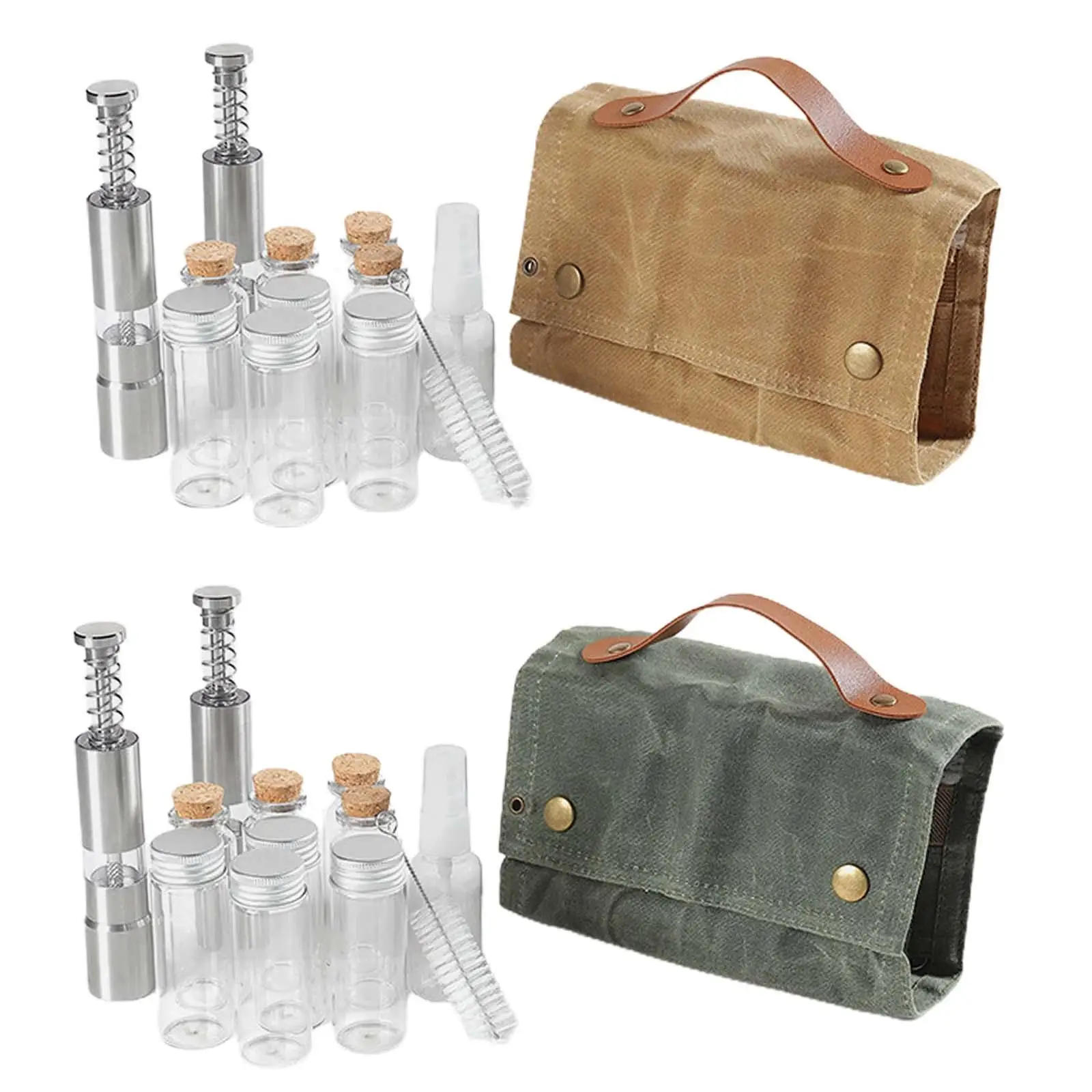 12x Travel Spices Set for Camping Condiment Container Set with Canvas Storage
12x Travel Spices Set for Camping Condiment Container Set with Canvas Storage
