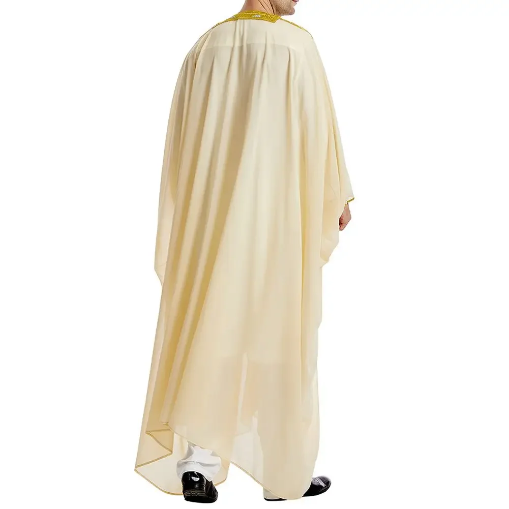 Beige Muslim Long Sleeve Robe Long Sleeve Jubba Solid Color Suitable For All Seasons Brand New Collarless Neckline Non Stretch
Beige Muslim Long Sleeve Robe Long Sleeve Jubba Solid Color Suitable For All Seasons Brand New Collarless Neckline Non Stretch