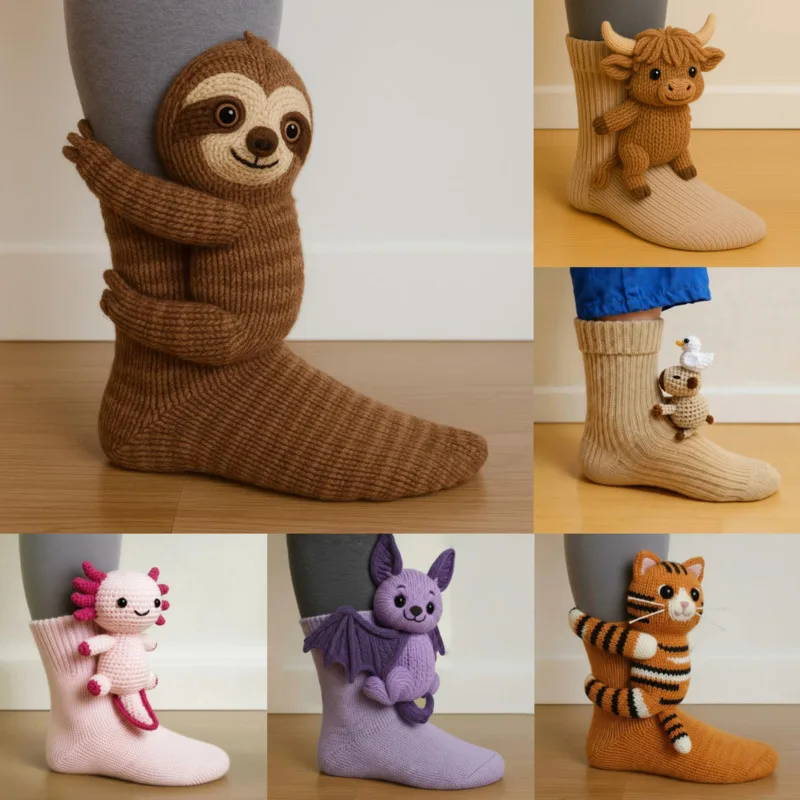Christmas 3D Knit Animal Socks Double Layer Warm Ins Plush Crochet Animal Socks Christmas Gifts New Funny Socks Christmas Gifts
Christmas 3D Knit Animal Socks Double Layer Warm Ins Plush Crochet Animal Socks Christmas Gifts New Funny Socks Christmas Gifts
