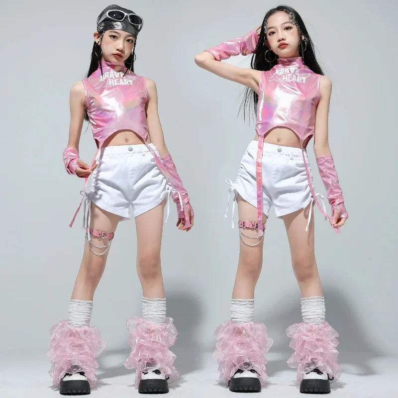 Woman K-pop Shiny Crop Top Cargo Pants Street Dance Shorts Kids Hip Hop Jazz Clothes Sets Children Streetwear Girl Group Costume
Woman K-pop Shiny Crop Top Cargo Pants Street Dance Shorts Kids Hip Hop Jazz Clothes Sets Children Streetwear Girl Group Costume