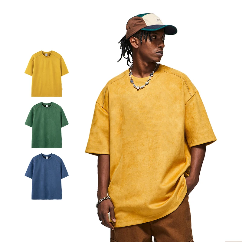 INFLATION Suede-Finish Drop Shoulder Tee Heavyweight Oversized Streetwear T-Shirt Vintage Casual Short Sleeve
INFLATION Suede-Finish Drop Shoulder Tee Heavyweight Oversized Streetwear T-Shirt Vintage Casual Short Sleeve