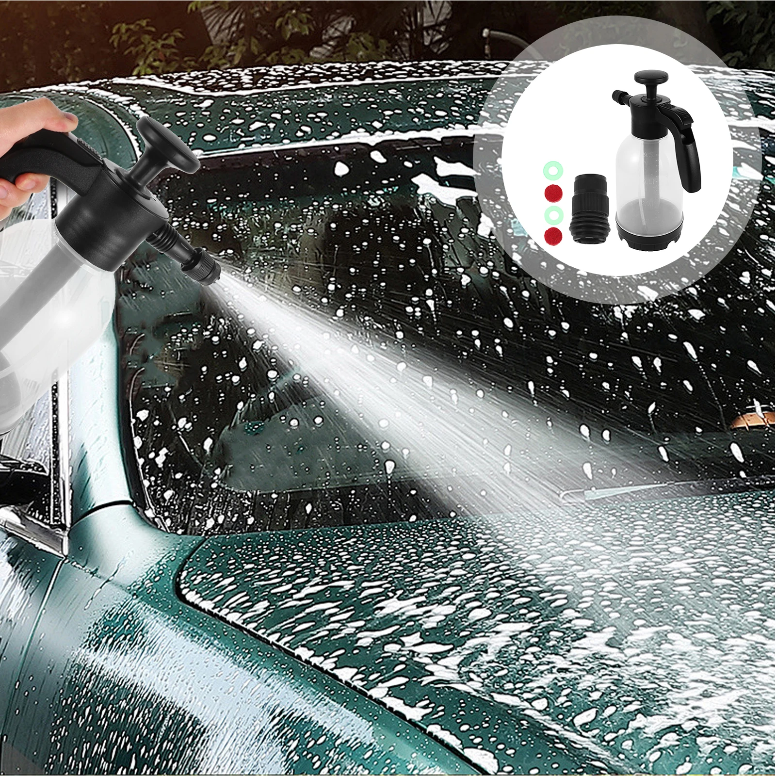 Foam Sprayer Car Wash Pump Manual Pressure Spraying Bottle Garden Tool Portable H Foam Dispenser Foaming Sprayer
Foam Sprayer Car Wash Pump Manual Pressure Spraying Bottle Garden Tool Portable H Foam Dispenser Foaming Sprayer