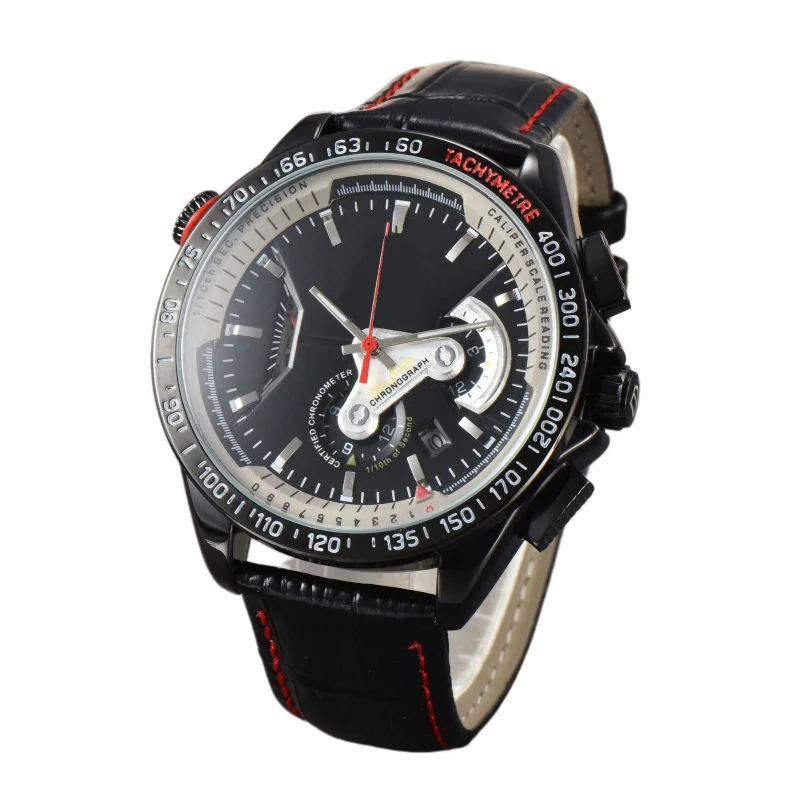 Men Racing Sport Chronograph Quartz Watch Silicone Strap Tachymeter Crocodile Grain Leather Strap Tachymeter Bezel Multi Dial Calendar Luminous Waterproof Male Wrist Clock
Men Racing Sport Chronograph Quartz Watch Silicone Strap Tachymeter Crocodile Grain Leather Strap Tachymeter Bezel Multi Dial Calendar Luminous Waterproof Male Wrist Clock