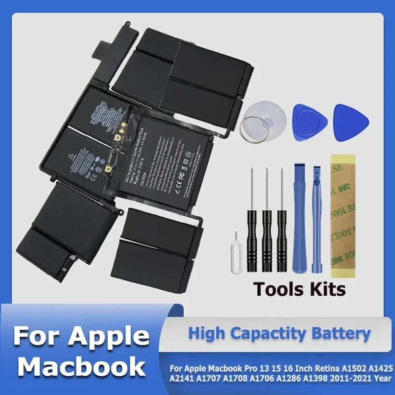 A1502 A2141 A1713 A1502 Battery For Macbook Pro 13 13.3 15 16 Inch Retina A1502 A1425 A2141 A1707 A1398 2011-2021 Year
A1502 A2141 A1713 A1502 Battery For Macbook Pro 13 13.3 15 16 Inch Retina A1502 A1425 A2141 A1707 A1398 2011-2021 Year
