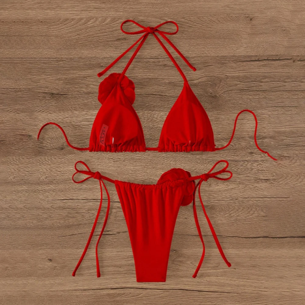 Womens News Three-dimensional Flower Bikini Swimsuit Suit Sexy Lingerie Bar Sets Two Piece Set Ultra-Thin Underwear Thongs
Womens News Three-dimensional Flower Bikini Swimsuit Suit Sexy Lingerie Bar Sets Two Piece Set Ultra-Thin Underwear Thongs