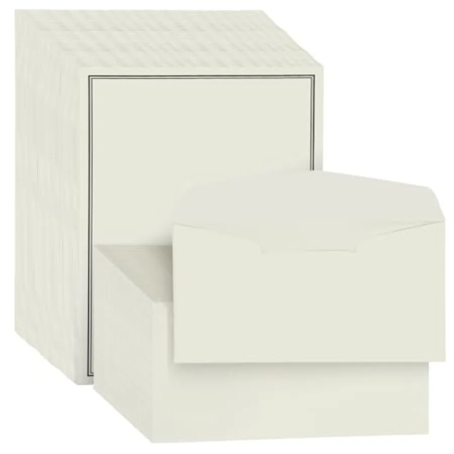 72 Pieces Stationery Set with Envelopes 48 Paper Sheets + 24 Envelopes for Letter Writing, Black Border Design Stationery Paper
72 Pieces Stationery Set with Envelopes 48 Paper Sheets + 24 Envelopes for Letter Writing, Black Border Design Stationery Paper
