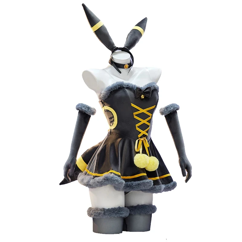 Kawaii Umbreon Cosplay Costumes Women Sexy Cute Sleeveless Plush Dress Cloak Headband Gloves Socks Suit Lolita Christmas Costume
Kawaii Umbreon Cosplay Costumes Women Sexy Cute Sleeveless Plush Dress Cloak Headband Gloves Socks Suit Lolita Christmas Costume