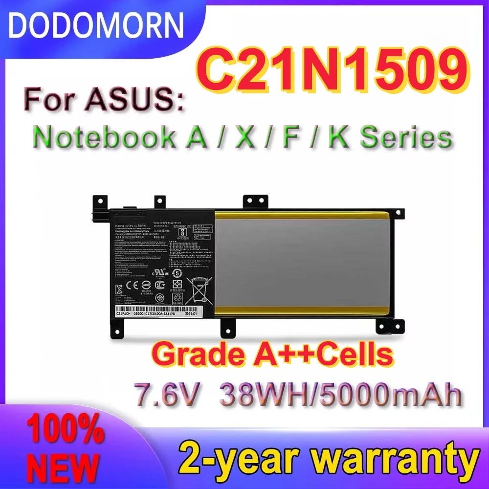 High quality C21N1509 Laptop Battery for Asus X556UA X556UB X556UF X556UQ F556U K556U VM591U 0B200‑01750300
High quality C21N1509 Laptop Battery for Asus X556UA X556UB X556UF X556UQ F556U K556U VM591U 0B200‑01750300
