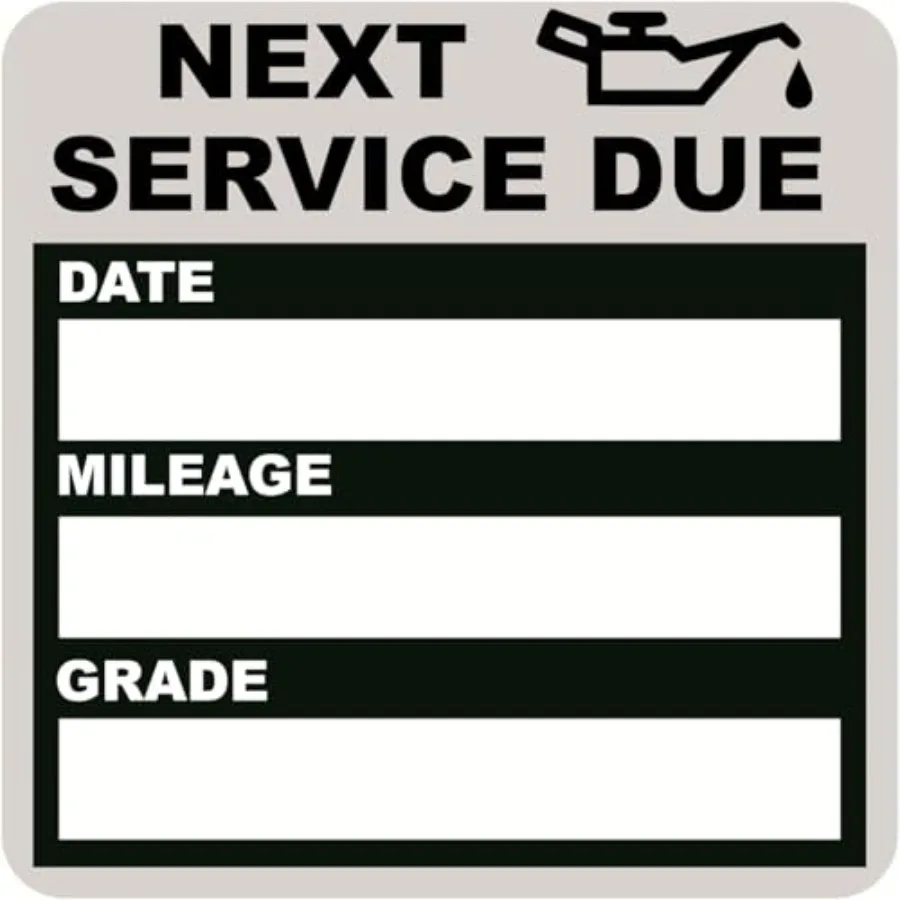 Oil Change Stickers Static Cling, 120pcs 2x2 Inches Oil Change Reminder Sticker for Windshield with No Residue, Clear Next Serv
Oil Change Stickers Static Cling, 120pcs 2x2 Inches Oil Change Reminder Sticker for Windshield with No Residue, Clear Next Serv