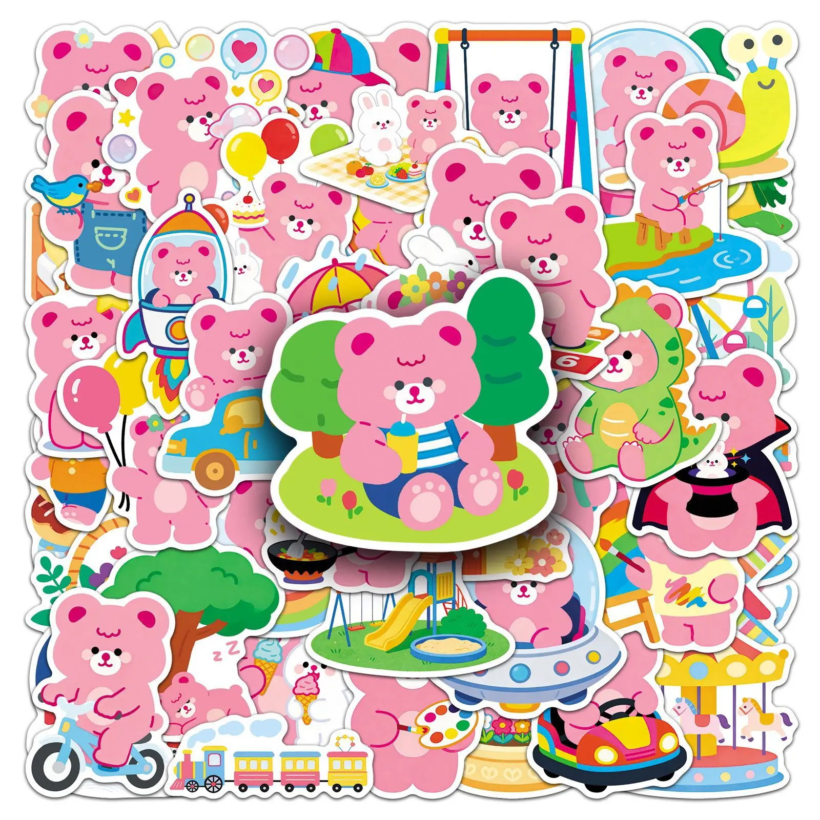 50-100PCS Spring Bear Cute Cartoon Stickers Pink Hand-drawn Kawaii Animal Waterproof Vinyl Decal for Journal Notebook Stationery
50-100PCS Spring Bear Cute Cartoon Stickers Pink Hand-drawn Kawaii Animal Waterproof Vinyl Decal for Journal Notebook Stationery