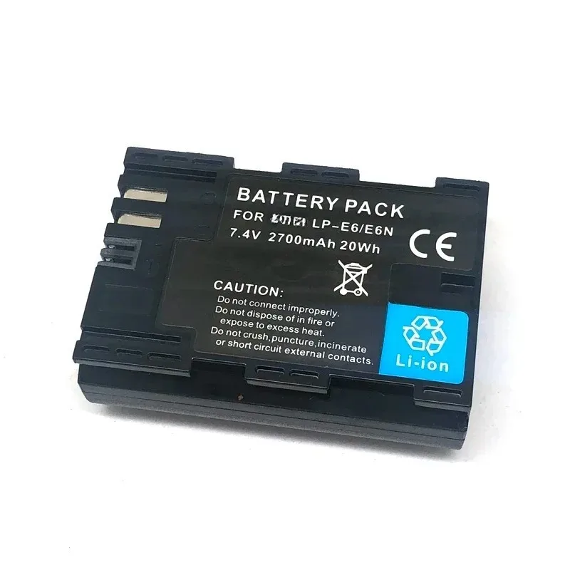 LP-E6 7.4V 2700mAh LP E6 Camera Battery +Charger For 5DS R 5D Mark II III IV 5D2 5D3 5D4 6D 60Da 7D 7D2 70D 80D 90D
LP-E6 7.4V 2700mAh LP E6 Camera Battery +Charger For 5DS R 5D Mark II III IV 5D2 5D3 5D4 6D 60Da 7D 7D2 70D 80D 90D
