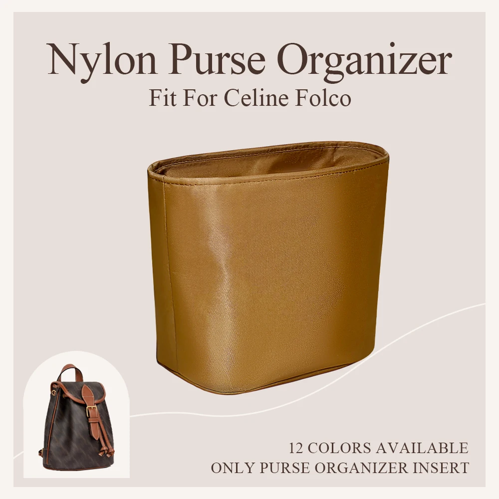 Nylon Purse Organizer Insert Fit for Celine Folco Mini Bag Lightweight Inner Liner Bag Organizer Multiple Pockets Storage Bag
Nylon Purse Organizer Insert Fit for Celine Folco Mini Bag Lightweight Inner Liner Bag Organizer Multiple Pockets Storage Bag
