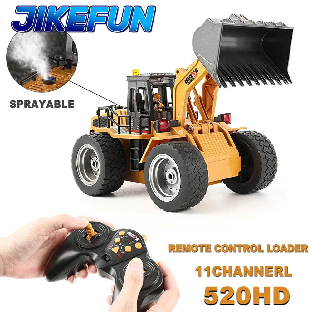 HUINA 520HD 1/18 Scale RC Loader 11CH Remote Control Metal Bulldozer 2.4G Engineering Vehicle with LED Lights And Sound,Sprayer vehicle,with 2 Rechargeable Batteries
HUINA 520HD 1/18 Scale RC Loader 11CH Remote Control Metal Bulldozer 2.4G Engineering Vehicle with LED Lights And Sound,Sprayer vehicle,with 2 Rechargeable Batteries