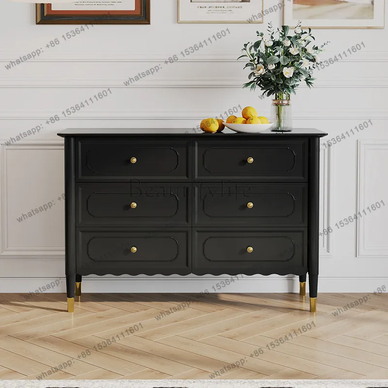 French retro bedroom solid wood bedside cabinet modern light luxury nine-bucket drawer storage cabinet
French retro bedroom solid wood bedside cabinet modern light luxury nine-bucket drawer storage cabinet