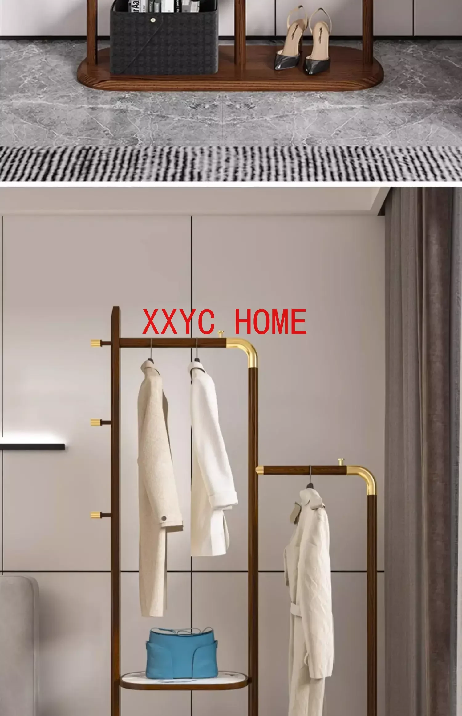 Modern Minimalist Floor Solid Wood Bedroom Clothes Double Layer Clothes Rack Nordic
Modern Minimalist Floor Solid Wood Bedroom Clothes Double Layer Clothes Rack Nordic