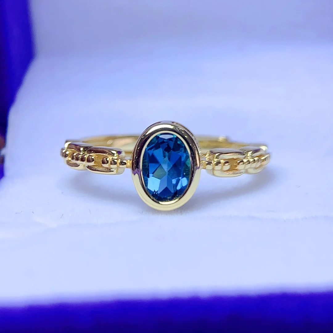 Ladies all-natural Blue Topaz Ring Color Ultra dark Sterling Silver 925 Ring Engagement Gift Free Shipping Pearl Boutique
Ladies all-natural Blue Topaz Ring Color Ultra dark Sterling Silver 925 Ring Engagement Gift Free Shipping Pearl Boutique
