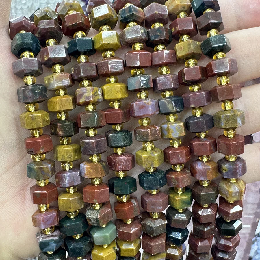 Natural Ocean Agate Cylindrical Section Beads Round cake Stone Loose Spacer For Jewelry Making DIY Necklace Bracelet 15'' 6-9mm
Natural Ocean Agate Cylindrical Section Beads Round cake Stone Loose Spacer For Jewelry Making DIY Necklace Bracelet 15'' 6-9mm