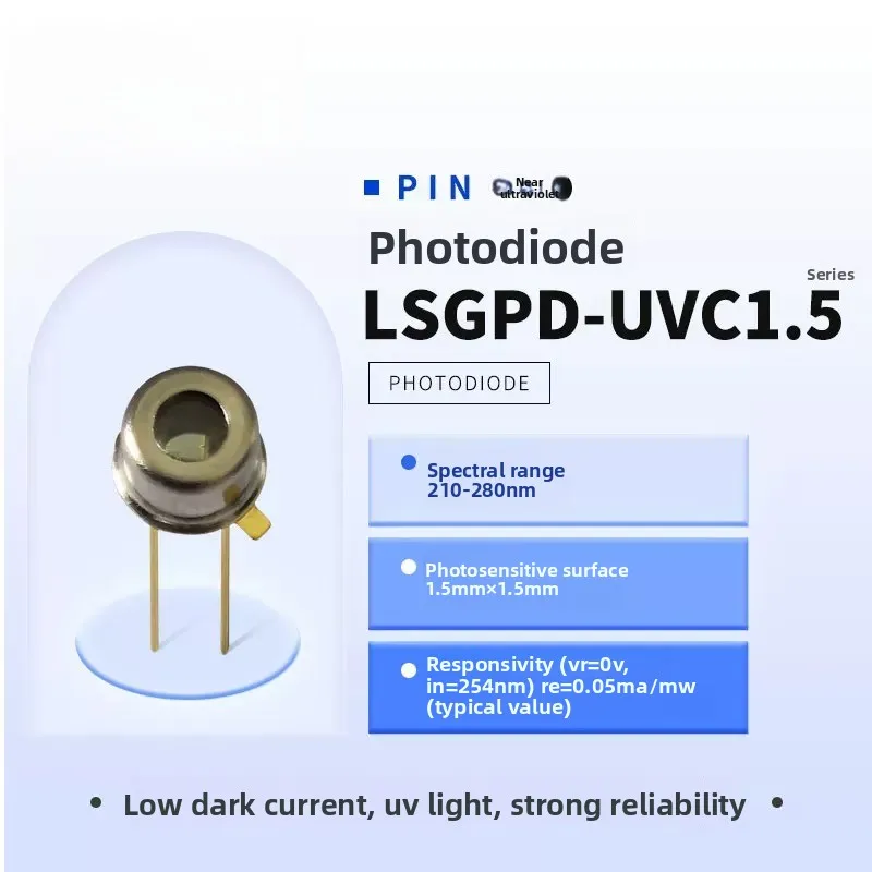 LSGPD-UVC1.5 210-280nm UVC Photodetector – 1.5mm Active Area
LSGPD-UVC1.5 210-280nm UVC Photodetector – 1.5mm Active Area