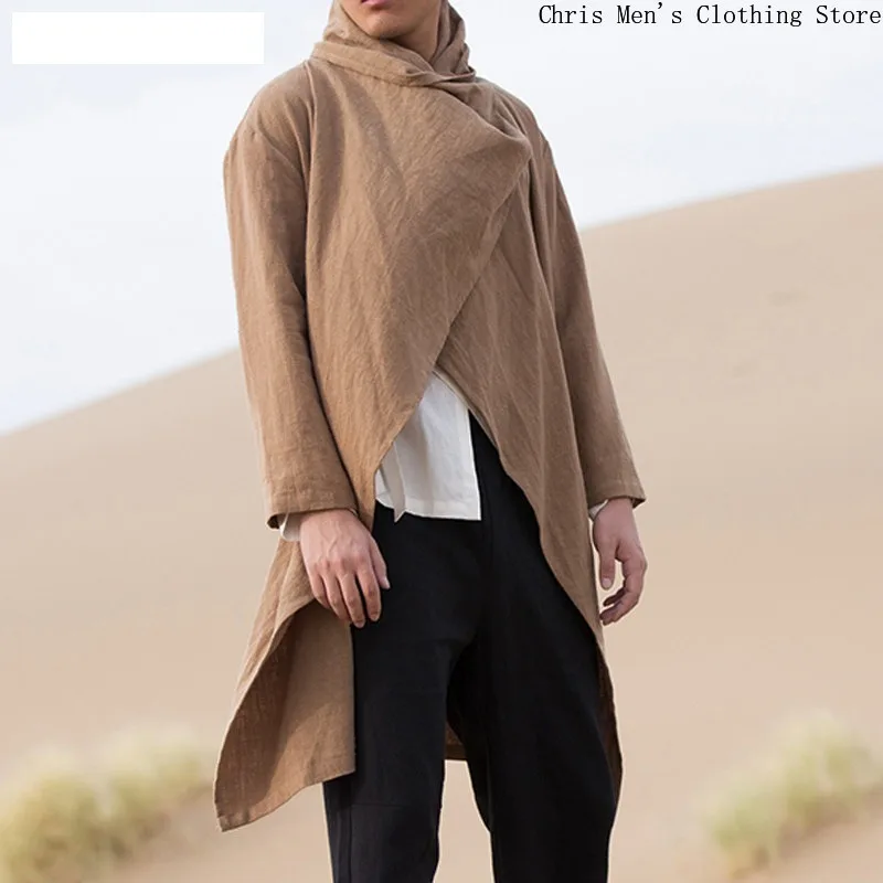 Personality Retro Charm Men's Long Irregular Cape Coat ,2025 Hot Holiday Beach Leisure Cotton and Linen Men's Cape, Men Shirt
Personality Retro Charm Men's Long Irregular Cape Coat ,2025 Hot Holiday Beach Leisure Cotton and Linen Men's Cape, Men Shirt