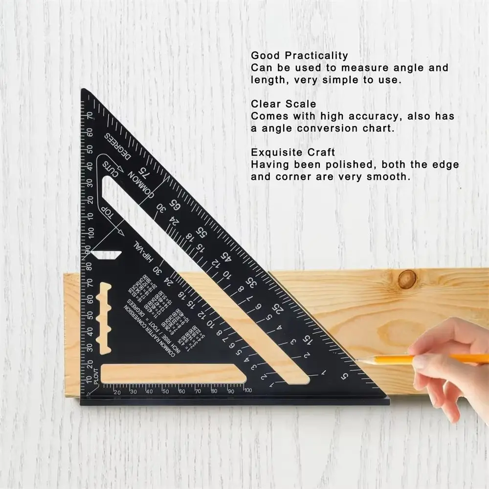 Aluminium Alloy Triangle Ruler 7 Inch High Precision Measurement Tool Thin Style Multi Function Protractor Measuring Tool
Aluminium Alloy Triangle Ruler 7 Inch High Precision Measurement Tool Thin Style Multi Function Protractor Measuring Tool
