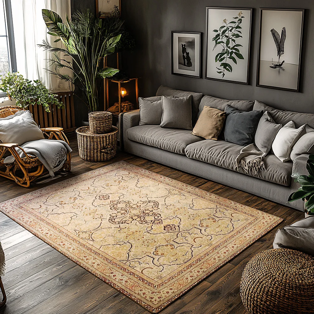 Vintage Persian Area Rug Bohemian Carpet Non-Slip Floor Mat Living Room Decor Modern Farmhouse Entryway Doormat Home Accent
Vintage Persian Area Rug Bohemian Carpet Non-Slip Floor Mat Living Room Decor Modern Farmhouse Entryway Doormat Home Accent