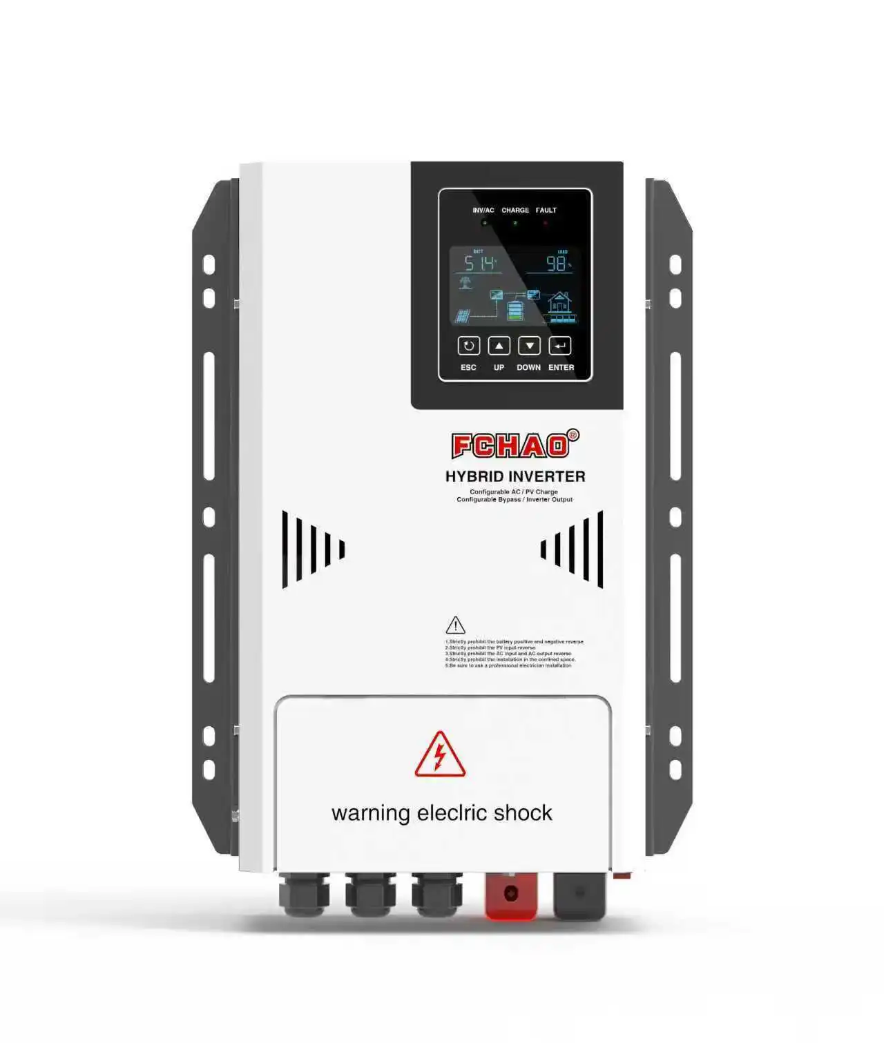 Fchao New Product Hybrid Inverter Home Energy Storage 3000w-12v 4000w-24v 5500w-48v In Mobile RVs Solar Power Generation
Fchao New Product Hybrid Inverter Home Energy Storage 3000w-12v 4000w-24v 5500w-48v In Mobile RVs Solar Power Generation