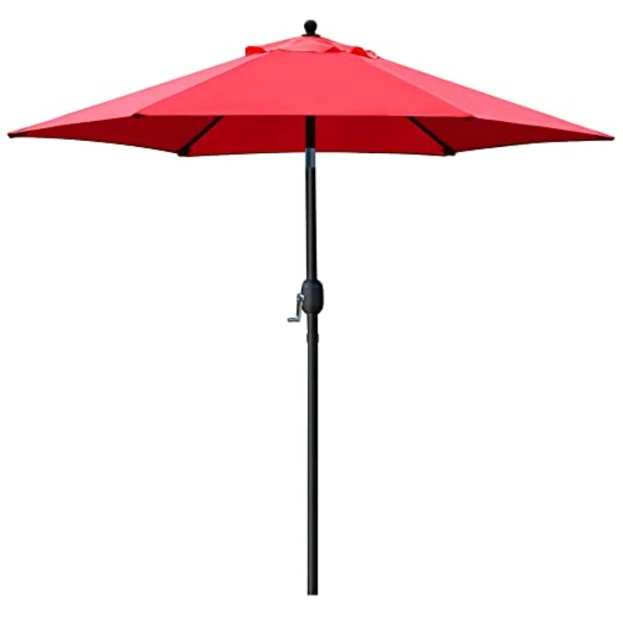 7.5' Patio Umbrella Outdoor Table Market Umbrella with Push Button Tilt/Crank, 6 Ribs Red
7.5' Patio Umbrella Outdoor Table Market Umbrella with Push Button Tilt/Crank, 6 Ribs Red