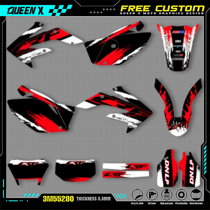 Queen X MOTOR Custom Team Graphics Decals Stickers Kit For Honda 2004 2005 2006 2007 2008-2019 CRF250X 014
Queen X MOTOR Custom Team Graphics Decals Stickers Kit For Honda 2004 2005 2006 2007 2008-2019 CRF250X 014