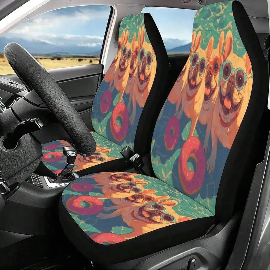 2pcs French Bulldog Car Seat Covers For Front Seats High Back Polyester Universal Fit
2pcs French Bulldog Car Seat Covers For Front Seats High Back Polyester Universal Fit