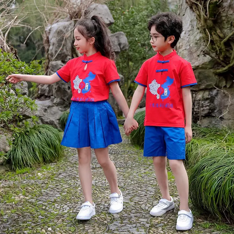 Summer New Boy And Girl Retro Red Oriental Hanfu Children Chinese Style Traditional Two Piece Suit Role Play Dresses Costume
Summer New Boy And Girl Retro Red Oriental Hanfu Children Chinese Style Traditional Two Piece Suit Role Play Dresses Costume