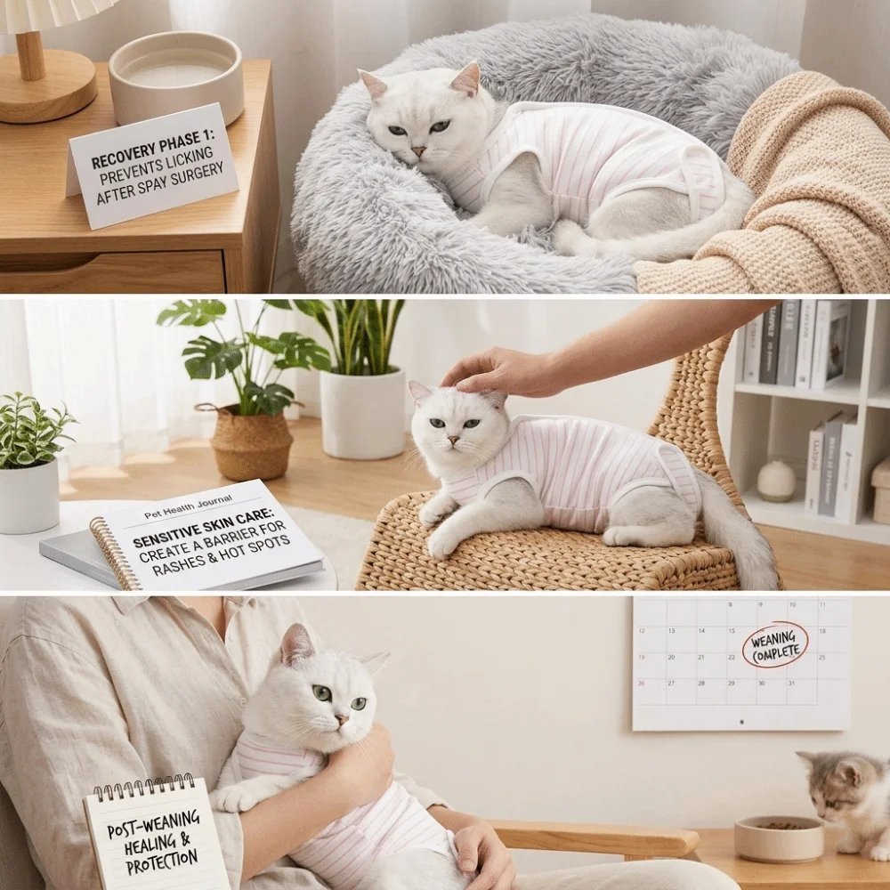 Striped Cat Pet Sterilization Suit Breathable Touch Fastener Cat Post-op Suit Soft Comfortable Dog Jumpsuit Pajamas Home Wear
Striped Cat Pet Sterilization Suit Breathable Touch Fastener Cat Post-op Suit Soft Comfortable Dog Jumpsuit Pajamas Home Wear