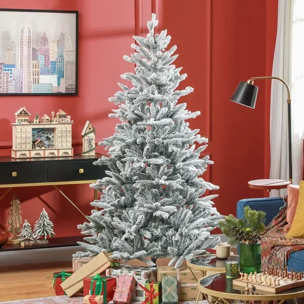6ft Flocked Artificial Christmas Tree with 994 Tips, Foldable Metal Stand, Easy Assembly, Hinged Xmas
6ft Flocked Artificial Christmas Tree with 994 Tips, Foldable Metal Stand, Easy Assembly, Hinged Xmas