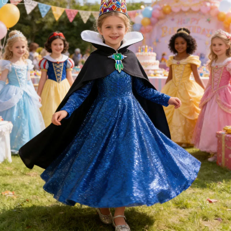 Костюм королевы для косплея на Хэллоуин для девочек, ролевая игра из фильма, платье злой принцессы с короной, плащ, костюм для девочек, карнавальное праздничное платье
Костюм королевы для косплея на Хэллоуин для девочек, ролевая игра из фильма, платье злой принцессы с короной, плащ, костюм для девочек, карнавальное праздничное платье