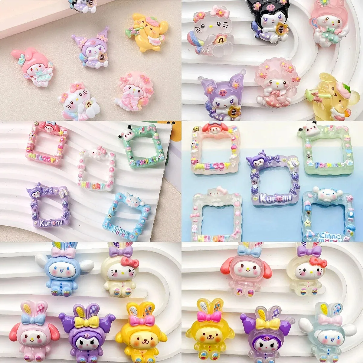 100pcs Kawaii Flatback Resin Cartoon Sanrio Kulomi DIY Craft Decor for Scrapbook Phone Case Earrings Miniature Craft
100pcs Kawaii Flatback Resin Cartoon Sanrio Kulomi DIY Craft Decor for Scrapbook Phone Case Earrings Miniature Craft
