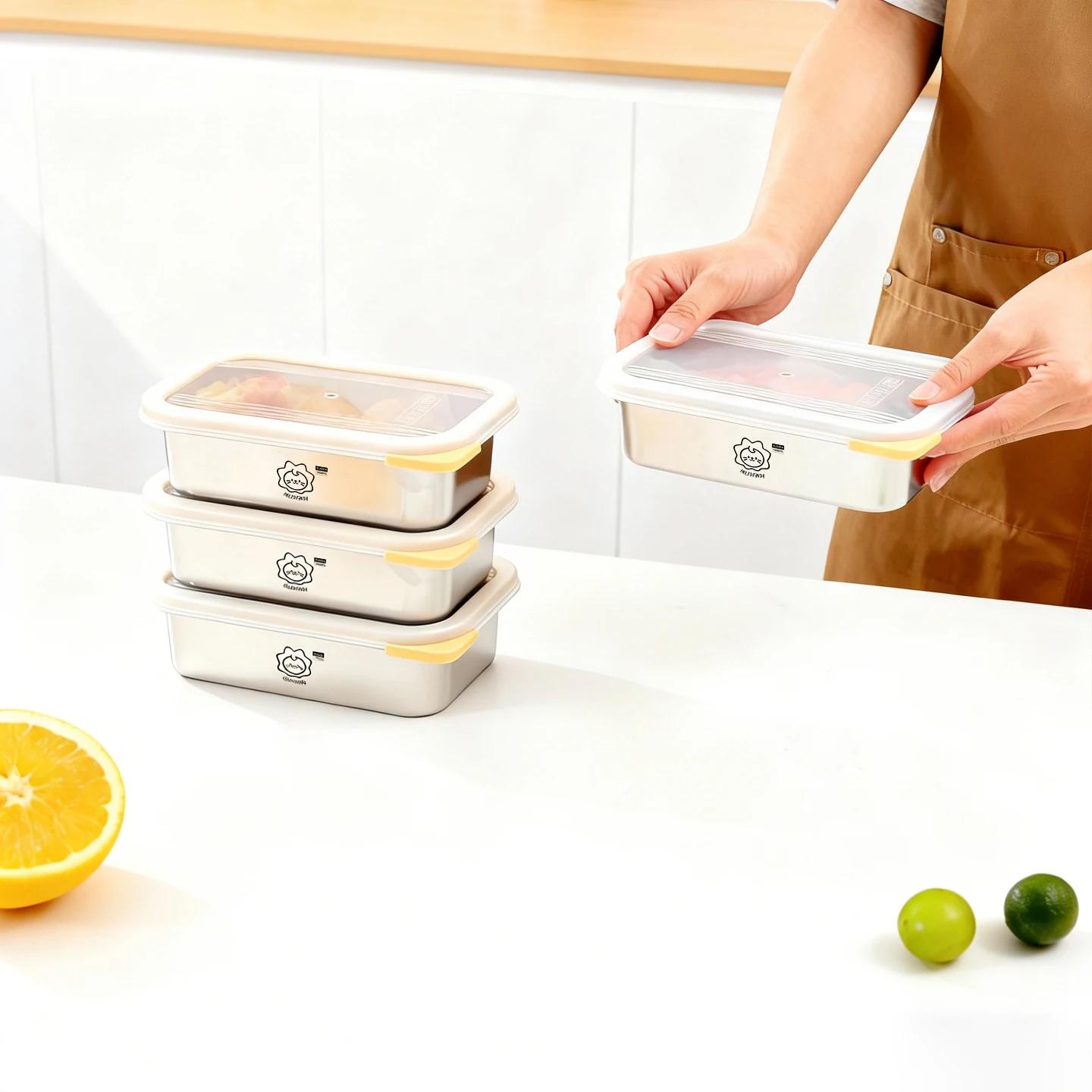 304 Stainless Steel Food Storage Container Refrigerator Sealed Storage Box Large Capacity Reusable Fresh-keeping Box Oven Safe
304 Stainless Steel Food Storage Container Refrigerator Sealed Storage Box Large Capacity Reusable Fresh-keeping Box Oven Safe