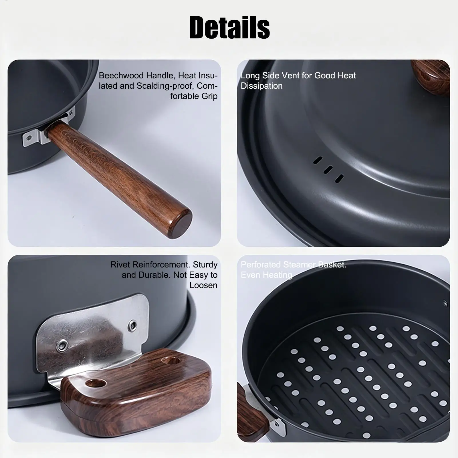 Camping Pans Portable Large Lightweight Double-Layer Steamer Camping Cooking Pan For 2-3 People Picnic Hiking Backpacking Family
Camping Pans Portable Large Lightweight Double-Layer Steamer Camping Cooking Pan For 2-3 People Picnic Hiking Backpacking Family