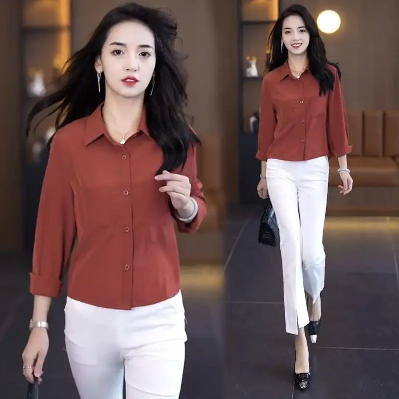 plus Size Women's Slimming Long Sve irt Spring Autumn New Loose Versatile Top Inner Wear Outerwear Casual Commute Sle
plus Size Women's Slimming Long Sve irt Spring Autumn New Loose Versatile Top Inner Wear Outerwear Casual Commute Sle