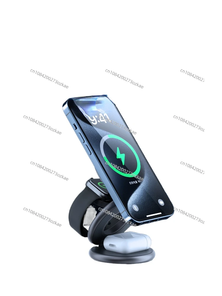 Three-in-One Wireless Charger MagSafe Bracket Folding Magnetic Suction Charging Two-in-One Base for Apple 15 Mobile Phone
Three-in-One Wireless Charger MagSafe Bracket Folding Magnetic Suction Charging Two-in-One Base for Apple 15 Mobile Phone