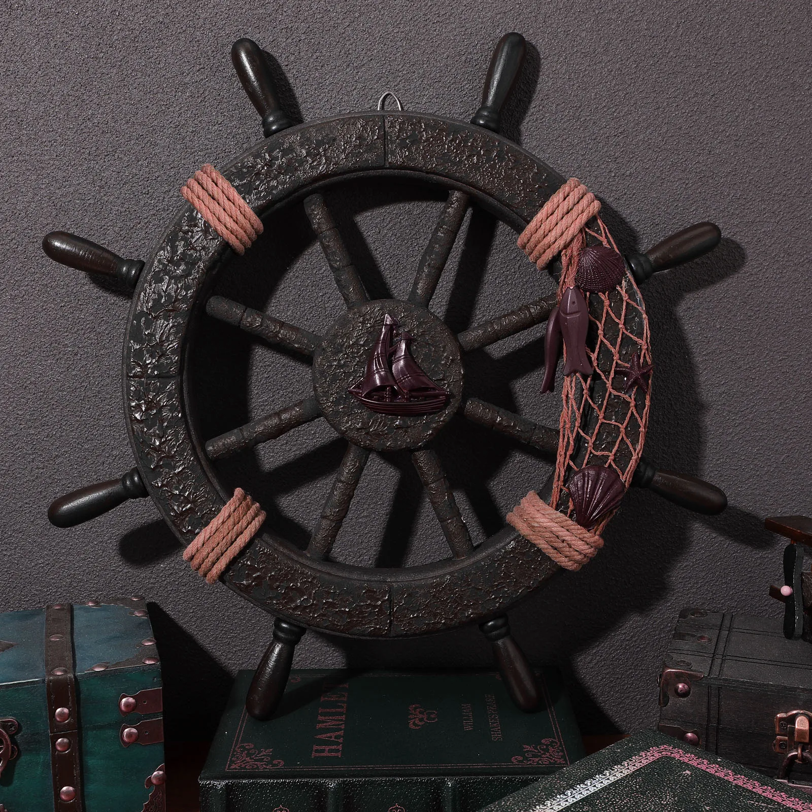 Unique Nautical Wall Hanging Decor with Wooden Ship Wheel Design for Hotel Mall Party Decorative Pendant
Unique Nautical Wall Hanging Decor with Wooden Ship Wheel Design for Hotel Mall Party Decorative Pendant