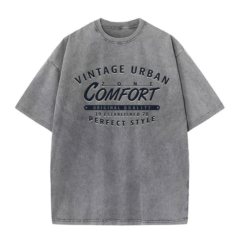 American retro heavyweight printed short sleeved T-shirt for men and women, summer street fashion washed old plus size clothes
American retro heavyweight printed short sleeved T-shirt for men and women, summer street fashion washed old plus size clothes