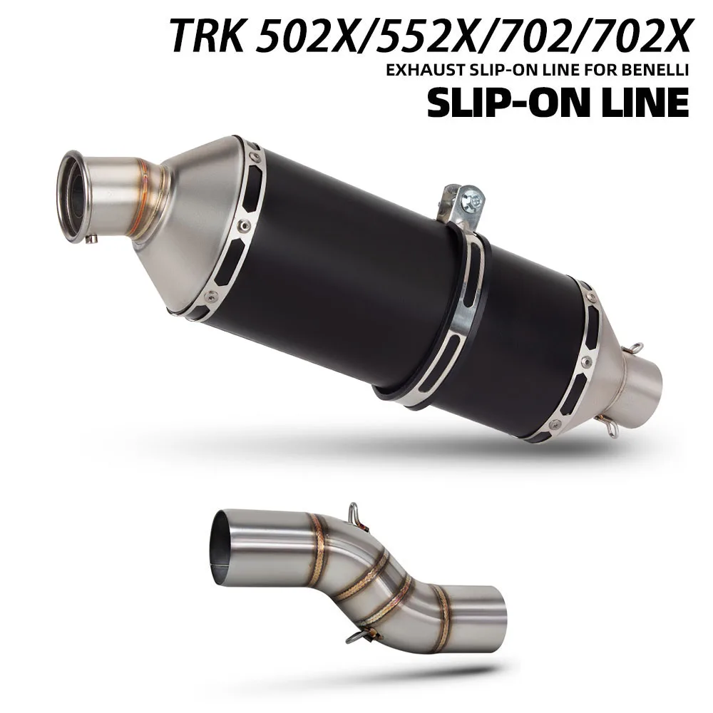 TRK702 Exhaust Muffler For Benelli TRK502X TRK552X TRK702X TRK-502X/552X/702/702X Motorcycle Slip on Line Exhausts Project Tube
TRK702 Exhaust Muffler For Benelli TRK502X TRK552X TRK702X TRK-502X/552X/702/702X Motorcycle Slip on Line Exhausts Project Tube