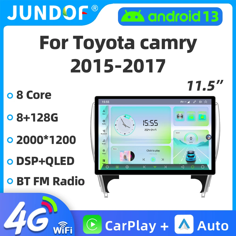 2Din 11.5" 2K Android Car Radio For Toyota Camry 8 50 55 2015-2017 Multimedia Video Player 4G GPS Navigation Carplay Head unit
2Din 11.5" 2K Android Car Radio For Toyota Camry 8 50 55 2015-2017 Multimedia Video Player 4G GPS Navigation Carplay Head unit