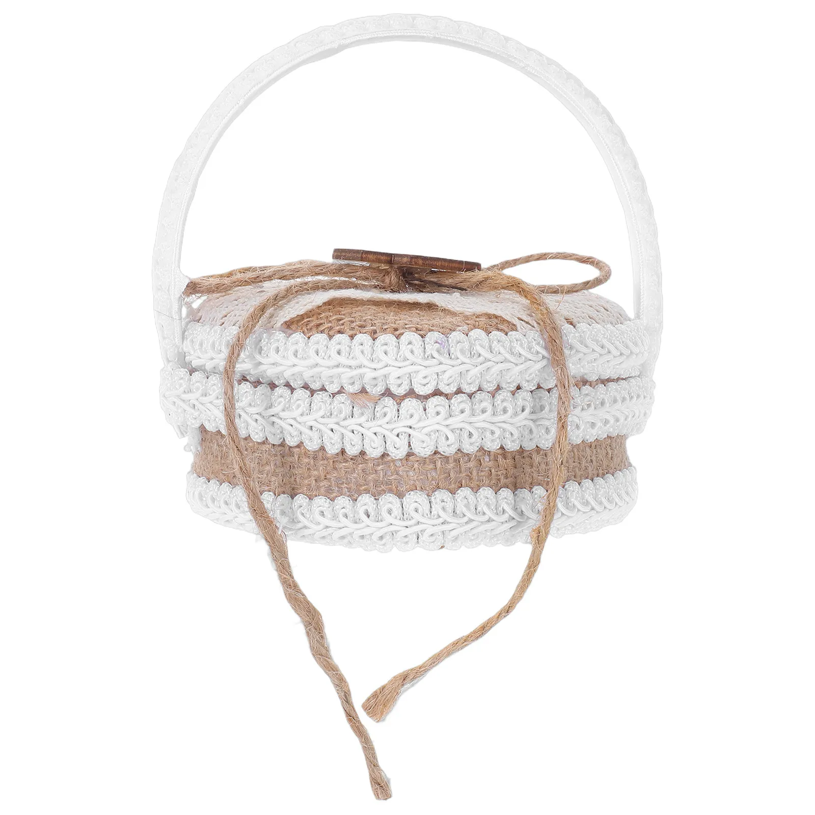 Handmade Rustic Jute Ring Box Burlap Natural Fabric Western Wedding Ceremony Flower Girl Bearer Jewelry Holder Decoration
Handmade Rustic Jute Ring Box Burlap Natural Fabric Western Wedding Ceremony Flower Girl Bearer Jewelry Holder Decoration