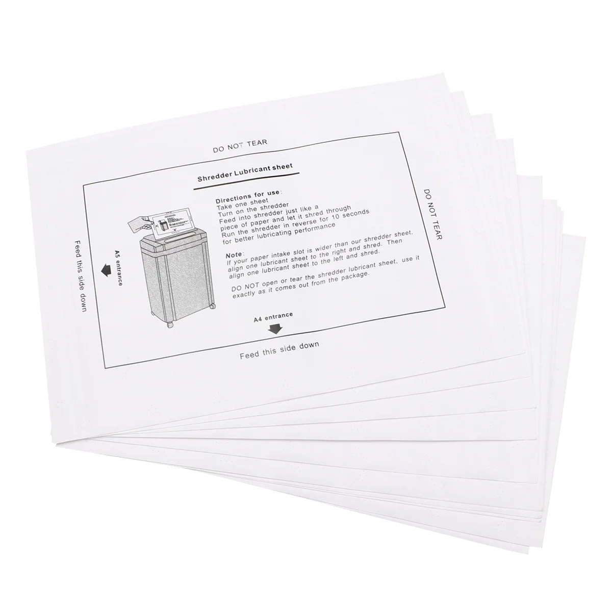 12Pcs Professional Shredder Lubricant Oil Pack Long-Lasting Blade Maintenance Sheets Portable Design for Smooth Shredding Action
12Pcs Professional Shredder Lubricant Oil Pack Long-Lasting Blade Maintenance Sheets Portable Design for Smooth Shredding Action