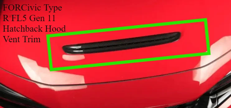 Sporty-Accent FORHonda Civic Type R FL5 Gen 11 Hatchback Hood Vent Trim Dry Carbon Fiber
Sporty-Accent FORHonda Civic Type R FL5 Gen 11 Hatchback Hood Vent Trim Dry Carbon Fiber