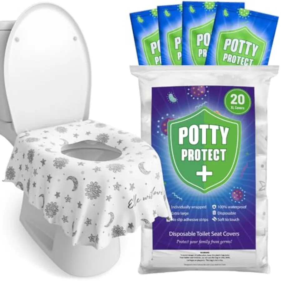 Eli with Love 20 Pack Extra Large Disposable Toilet Seat Cover Toddler Toilet Covers for Full Coverage On Toilet or Potty Ideal
Eli with Love 20 Pack Extra Large Disposable Toilet Seat Cover Toddler Toilet Covers for Full Coverage On Toilet or Potty Ideal