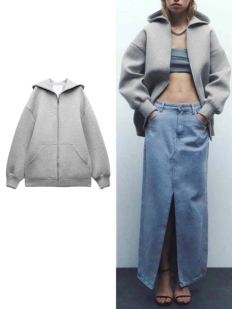 Women's clothing autumn 2025 new hoodie loose hooded mid length zipper jacket jacket
Women's clothing autumn 2025 new hoodie loose hooded mid length zipper jacket jacket