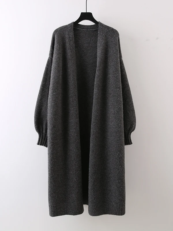 Long Knitted Sweater Women's Loose plus Size Cardigan Coat Thi Autumn Winter over Knee Lazy Sle Top V-ne Mid-length
Long Knitted Sweater Women's Loose plus Size Cardigan Coat Thi Autumn Winter over Knee Lazy Sle Top V-ne Mid-length