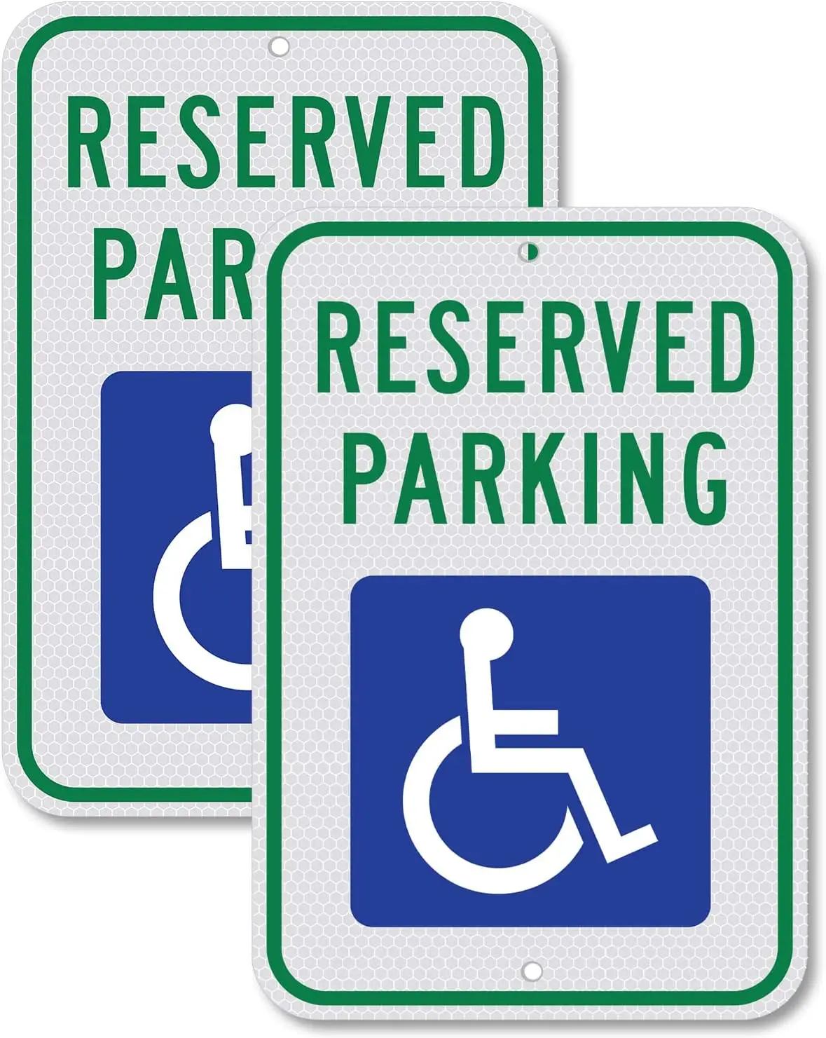 Aluminum Handicap Parking Sign 18x12 inch, ADA Accessible Reflective Blue 2-Pack, Easy Mount
Aluminum Handicap Parking Sign 18x12 inch, ADA Accessible Reflective Blue 2-Pack, Easy Mount