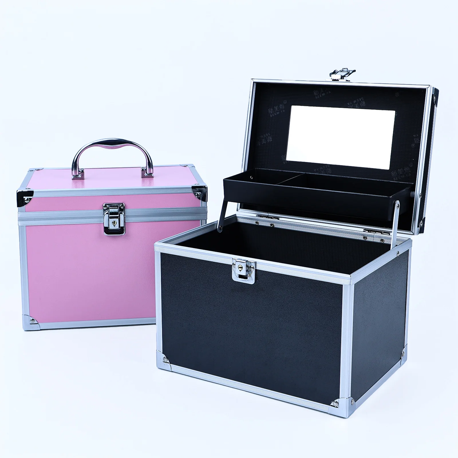 Aluminum alloy large-capacity portable cosmetic case Professional makeup artist follow-up tools Portable home storage
Aluminum alloy large-capacity portable cosmetic case Professional makeup artist follow-up tools Portable home storage